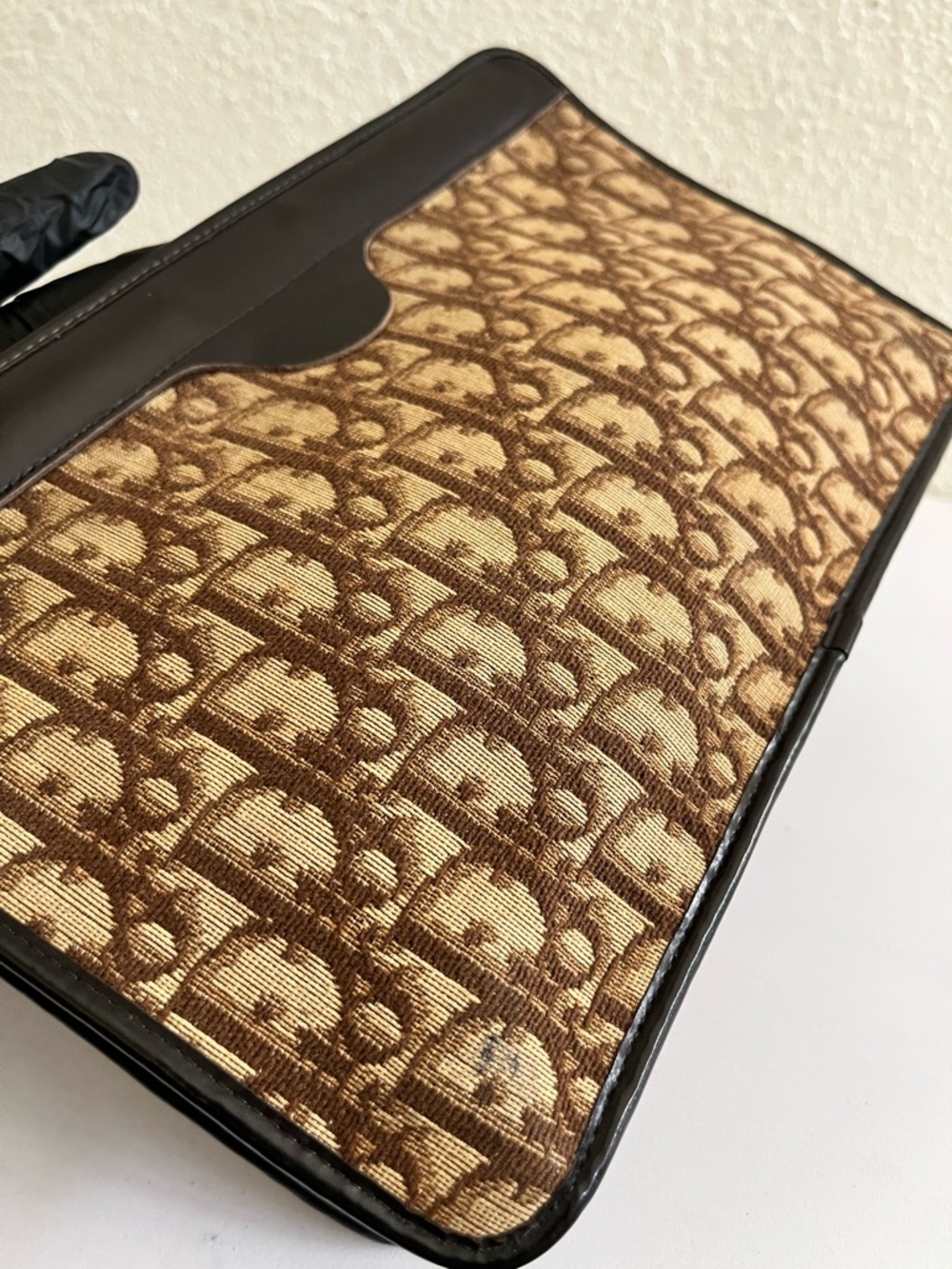 Dior Monogram Canvas Clutch in Brown - Picture 9 of 13
